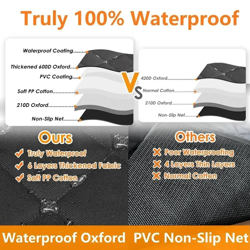Waterproof Car Back Seat Protector Cover