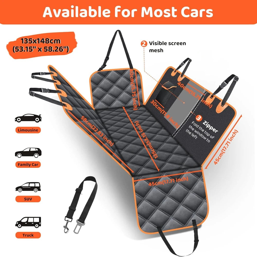 Waterproof Car Back Seat Protector Cover